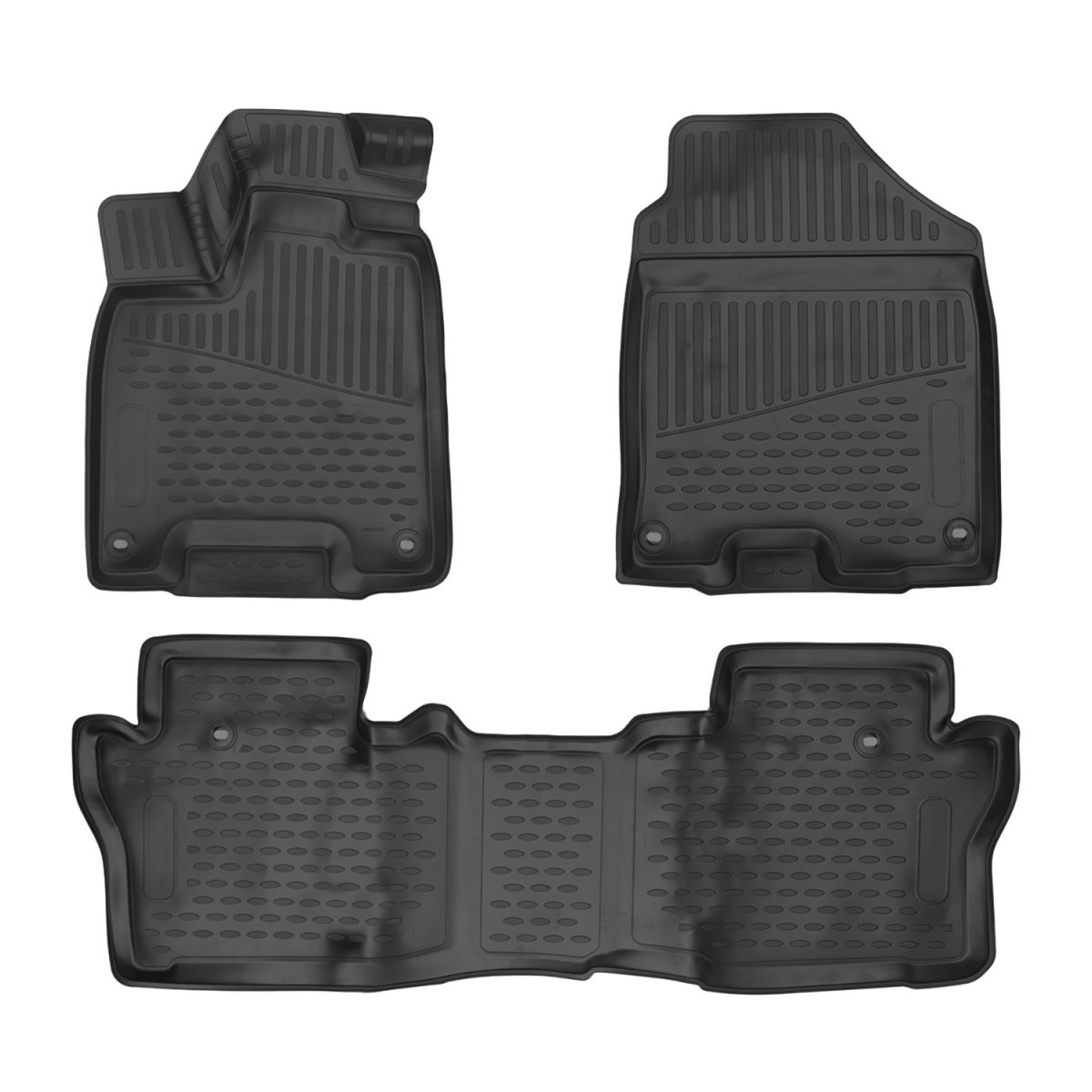 Honda Passport Floor Mats - Omac - Rubber TPE, 3 Pcs - Black 2019-2025